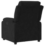 vidaXL Fotoliu rabatabil, negru, catifea vidaXL Fotoliu rabatabil, negru, catifea