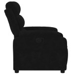 vidaXL Fotoliu rabatabil, negru, catifea vidaXL Fotoliu rabatabil, negru, catifea