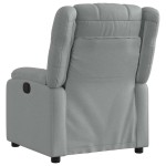 vidaXL Fotoliu rabatabil, gri deschis, material textil