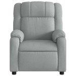 vidaXL Fotoliu rabatabil, gri deschis, material textil