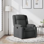vidaXL Fotoliu rabatabil, gri închis, material textil