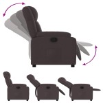 vidaXL Fotoliu rabatabil, maro închis, material textil