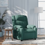vidaXL Fotoliu rabatabil, verde închis, material textil vidaXL Fotoliu rabatabil, verde închis, material textil