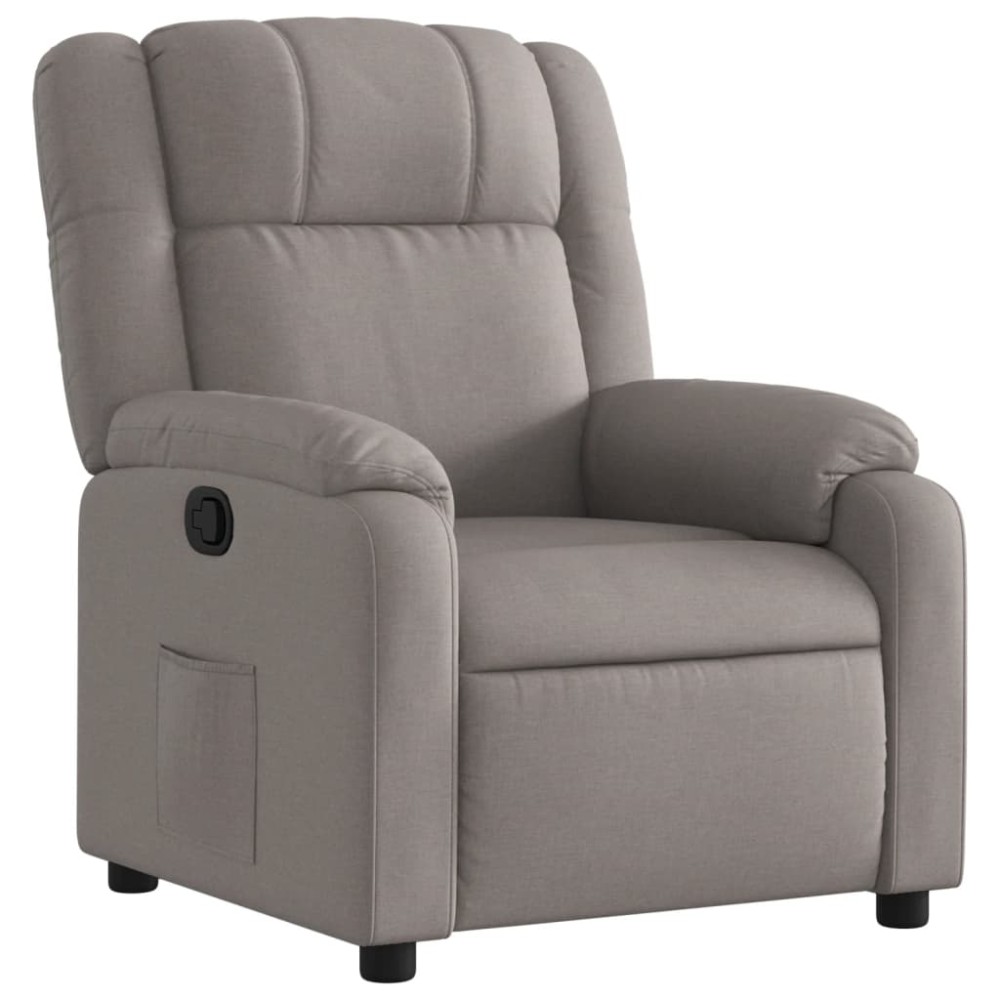 vidaXL Fotoliu rabatabil, gri taupe, material textil