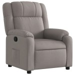 vidaXL Fotoliu rabatabil, gri taupe, material textil