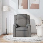 vidaXL Fotoliu de masaj rabatabil, gri închis, material textil