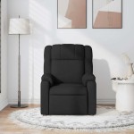 vidaXL Fotoliu de masaj rabatabil, negru, material textil