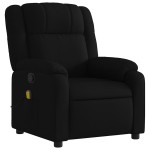vidaXL Fotoliu de masaj rabatabil, negru, material textil