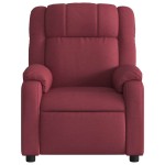 vidaXL Fotoliu de masaj rabatabil, roșu vin, material textil vidaXL Fotoliu de masaj rabatabil, roșu vin, material textil