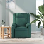 vidaXL Fotoliu de masaj rabatabil, verde închis, material textil vidaXL Fotoliu de masaj rabatabil, verde închis, material textil