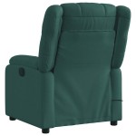 vidaXL Fotoliu de masaj rabatabil, verde închis, material textil vidaXL Fotoliu de masaj rabatabil, verde închis, material textil