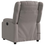 vidaXL Fotoliu de masaj rabatabil, gri taupe, material textil