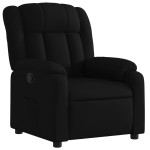 vidaXL Fotoliu rabatabil, negru, material textil vidaXL Fotoliu rabatabil, negru, material textil