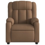 vidaXL Fotoliu rabatabil, maro, material textil