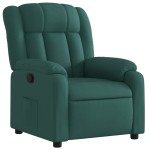 vidaXL Fotoliu rabatabil, verde închis, material textil vidaXL Fotoliu rabatabil, verde închis, material textil