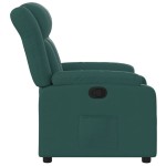 vidaXL Fotoliu rabatabil, verde închis, material textil vidaXL Fotoliu rabatabil, verde închis, material textil