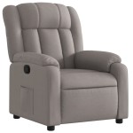 vidaXL Fotoliu rabatabil, gri taupe, material textil