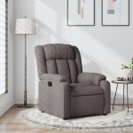 vidaXL Fotoliu rabatabil, gri taupe, material textil