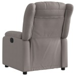 vidaXL Fotoliu rabatabil, gri taupe, material textil