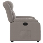 vidaXL Fotoliu rabatabil, gri taupe, material textil