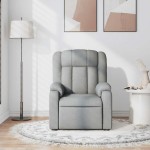 vidaXL Fotoliu de masaj rabatabil, gri deschis, textil
