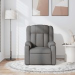 vidaXL Fotoliu de masaj rabatabil, gri închis, material textil