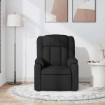 vidaXL Fotoliu de masaj rabatabil, negru, material textil