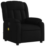 vidaXL Fotoliu de masaj rabatabil, negru, material textil