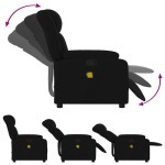 vidaXL Fotoliu de masaj rabatabil, negru, material textil