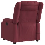 vidaXL Fotoliu de masaj rabatabil, roșu vin, material textil vidaXL Fotoliu de masaj rabatabil, roșu vin, material textil