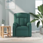 vidaXL Fotoliu de masaj rabatabil, verde închis, material textil vidaXL Fotoliu de masaj rabatabil, verde închis, material textil