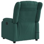 vidaXL Fotoliu de masaj rabatabil, verde închis, material textil vidaXL Fotoliu de masaj rabatabil, verde închis, material textil