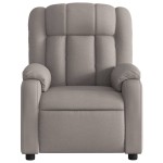 vidaXL Fotoliu de masaj rabatabil, gri taupe, material textil