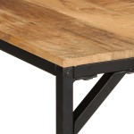 vidaXL Masa de sufragerie 220x90x75 cm Lemn masiv Mango brut
