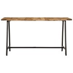 vidaXL Masă de bucătărie, 140x70x75 cm, lemn masiv de mango vidaXL Masă de bucătărie, 140x70x75 cm, lemn masiv de mango