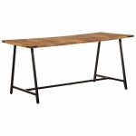 vidaXL Masă de bucătărie, 160x80x75 cm, lemn masiv de mango vidaXL Masă de bucătărie, 160x80x75 cm, lemn masiv de mango