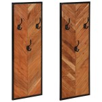 vidaXL Rafturi pentru haine 2 buc 35x1x90 cm din lemn masiv de salcâm vidaXL Rafturi pentru haine 2 buc 35x1x90 cm din lemn masiv de salcâm
