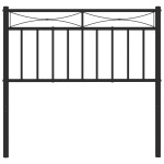vidaXL Tăblie de pat metalică, negru, 90 cm