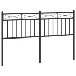 vidaXL Tăblie de pat metalică, negru, 135 cm vidaXL Tăblie de pat metalică, negru, 135 cm