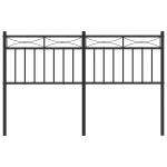 vidaXL Tăblie de pat metalică, negru, 135 cm vidaXL Tăblie de pat metalică, negru, 135 cm
