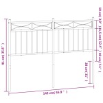 vidaXL Tăblie de pat metalică, negru, 135 cm vidaXL Tăblie de pat metalică, negru, 135 cm