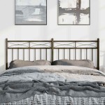 vidaXL Tăblie de pat metalică, negru, 150 cm vidaXL Tăblie de pat metalică, negru, 150 cm