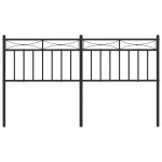 vidaXL Tăblie de pat metalică, negru, 150 cm vidaXL Tăblie de pat metalică, negru, 150 cm