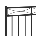 vidaXL Tăblie de pat metalică, negru, 150 cm vidaXL Tăblie de pat metalică, negru, 150 cm