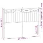 vidaXL Tăblie de pat metalică, negru, 150 cm vidaXL Tăblie de pat metalică, negru, 150 cm