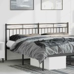 vidaXL Tăblie de pat metalică, negru, 180 cm vidaXL Tăblie de pat metalică, negru, 180 cm