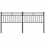 vidaXL Tăblie de pat metalică, negru, 180 cm vidaXL Tăblie de pat metalică, negru, 180 cm