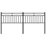 vidaXL Tăblie de pat metalică, negru, 193 cm vidaXL Tăblie de pat metalică, negru, 193 cm