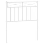 vidaXL Tăblie de pat metalică, alb, 75 cm vidaXL Tăblie de pat metalică, alb, 75 cm