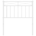 vidaXL Tăblie de pat metalică, alb, 75 cm vidaXL Tăblie de pat metalică, alb, 75 cm